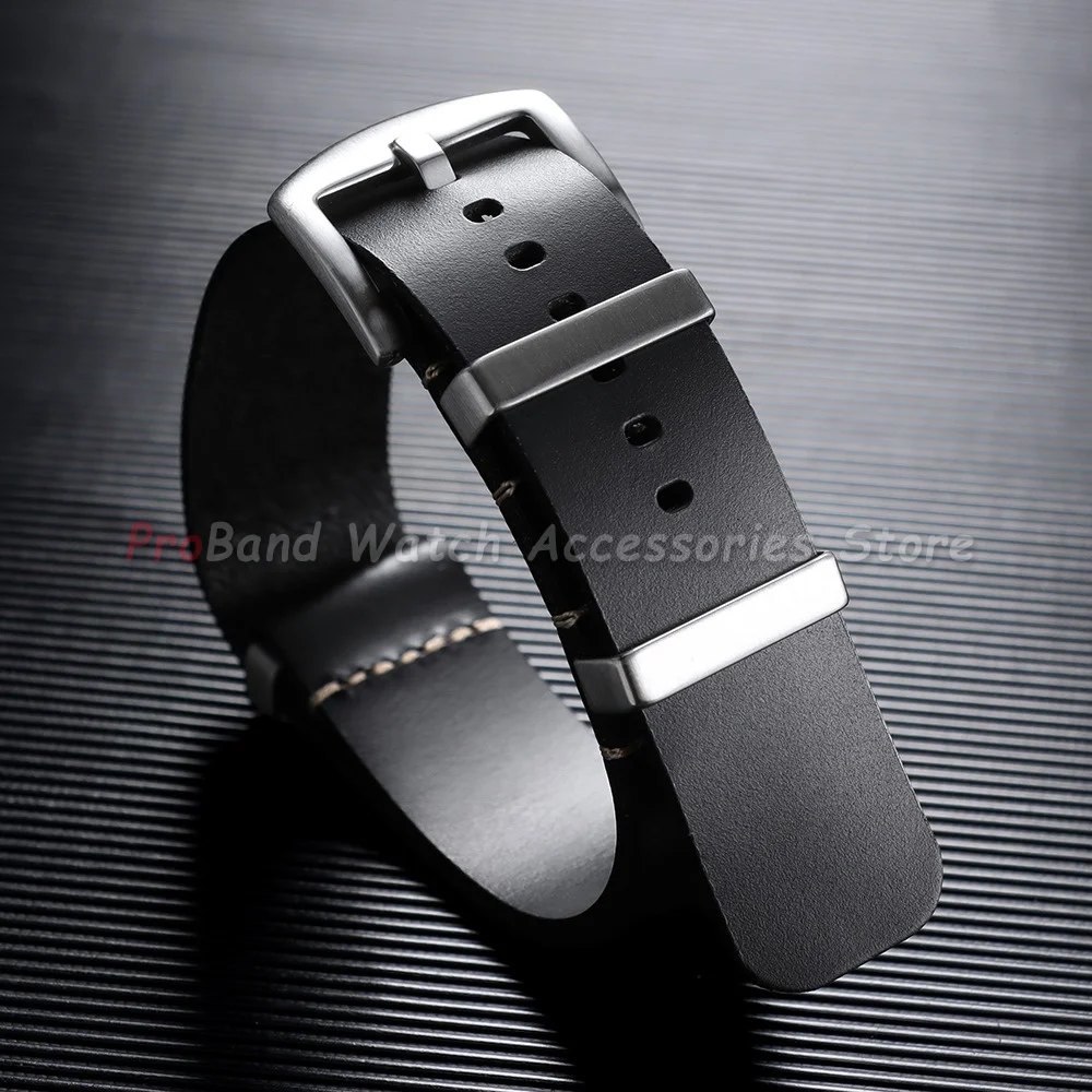 Premium Genuine Leather Adjustable Watch Strap - Elegant Replacement Bracelet Accessory