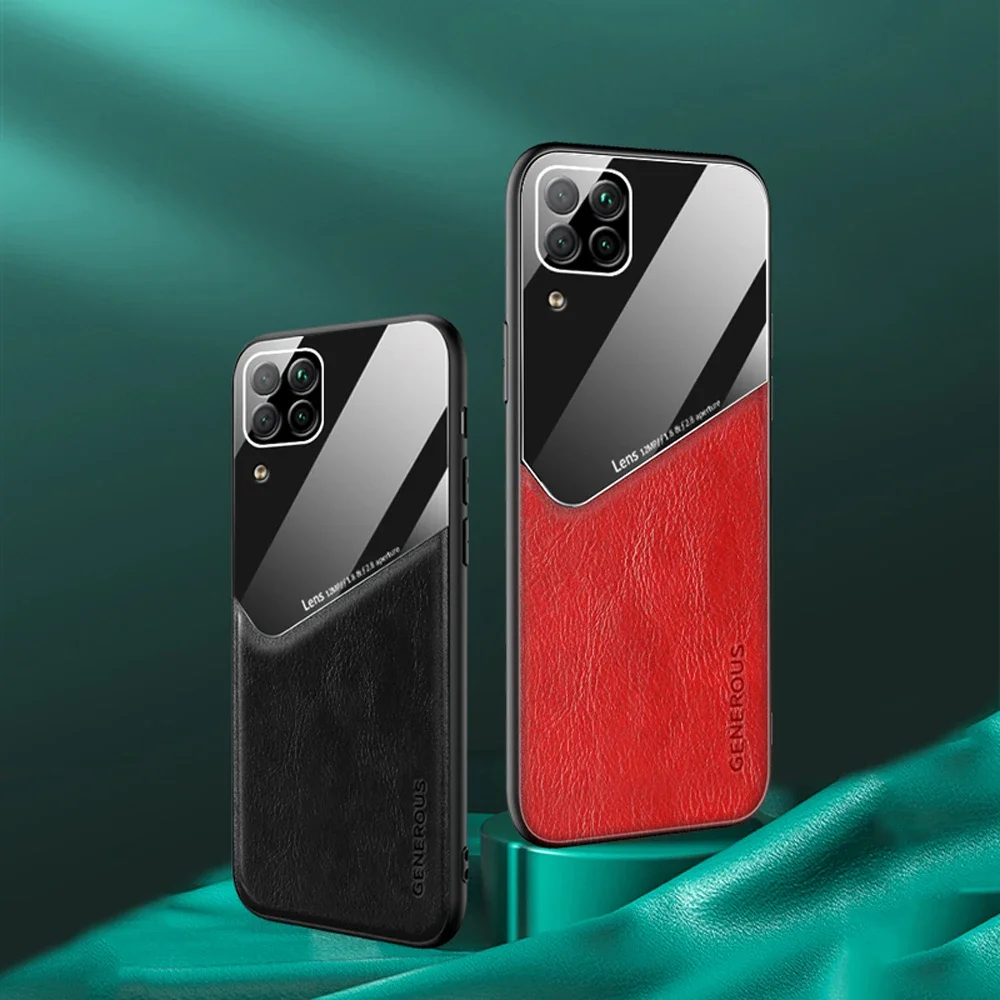 Shockproof Magnetic Leather Car Holder Case with TPU Bumper