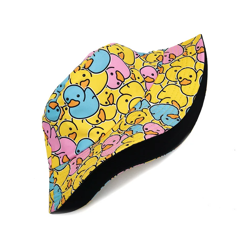 Yellow Rubber Duck Bubble Unisex Bucket Hat For Women Men Summer Sun Beach Fishing Cap With UV Protection Fisherman Hat For Outdoor Sports Camp Beach Vacation Travel Fishing Hunting, Multicoloured