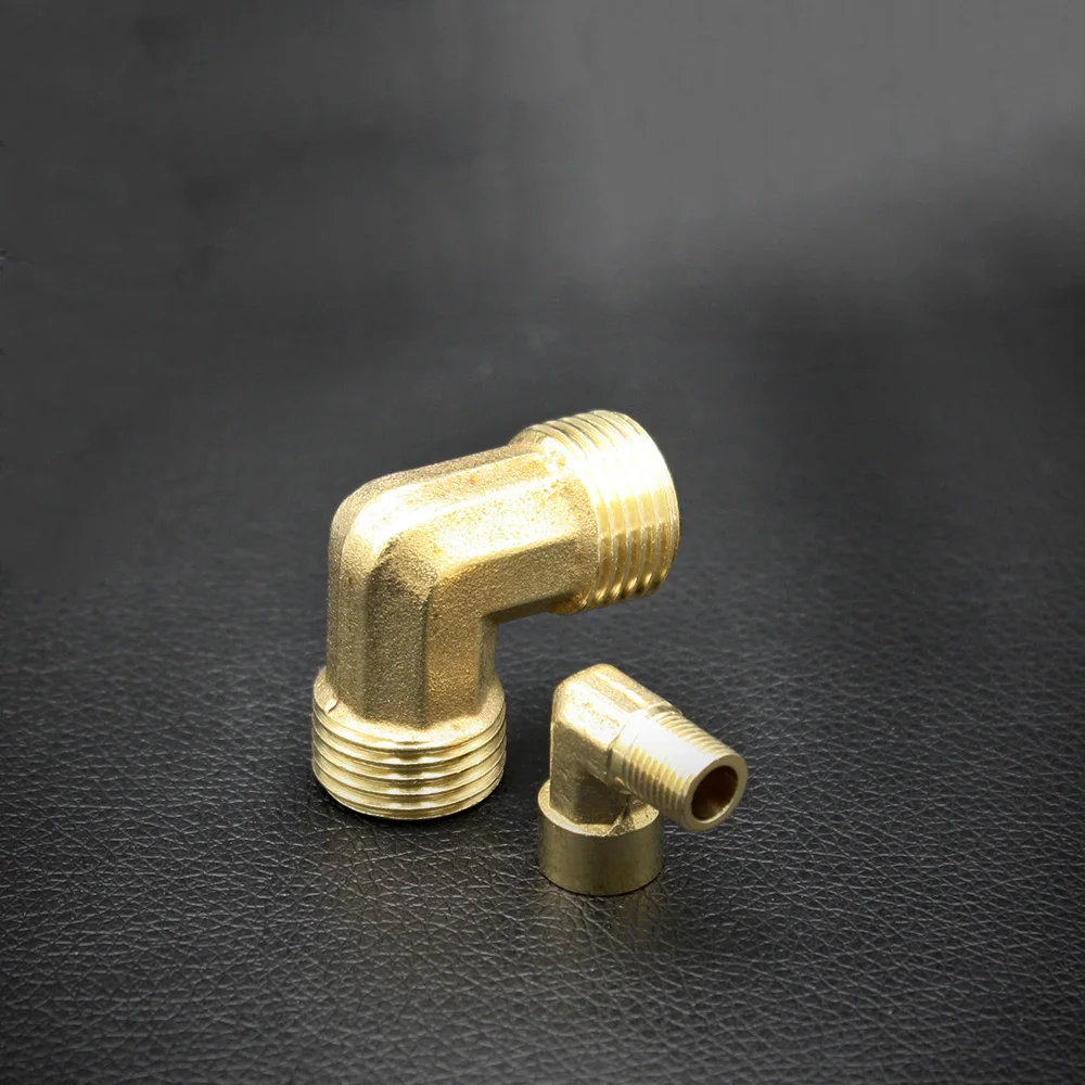 1/8" 1/4" 3/8" BSP Female Male 90 Degree Elbow Angle Brass Coupling Coupler Connector Water Gas Oil
