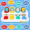 Interactive Pop Up Animals Toys Switch Box Montessori Cause and Effect Toys for Toddlers 6-18 Months Button Box Develop Games 4