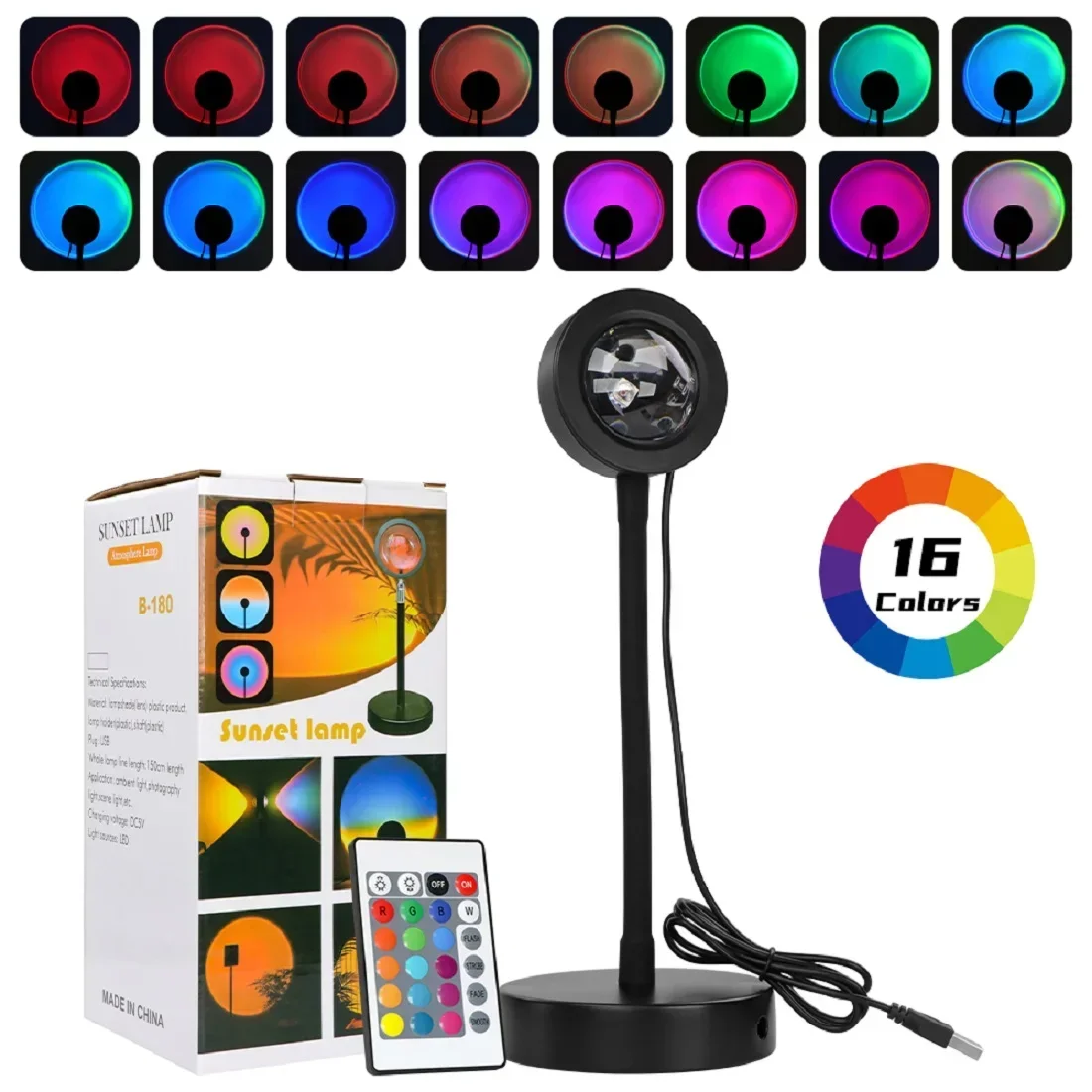LED Sunset Lamp Nightlights USB Projector Birthday Party Decoration Mood Lights For Bedroom Living Room Wall Photography led light