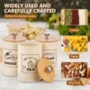 Coffee Bean Storage Airtight Containers for Food Conteiners Simple Style Bamboo Cover Iron Art Tea Can Sugar Bowl Kitchen Items 4