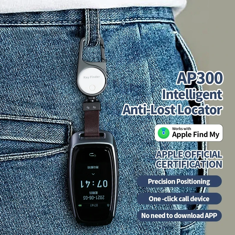 Key Chain Smart GPS Bluetooth Locator Anti Lose Tracker Works with Find My APP Reminder For iPhone Device Apple MFI Rated
