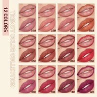 QIBEST 2pcs Lipstick Lipliner Pen Set Matte Velvet Lip Liner Pencil Contour Makeup Sexy Red Lip Stick Long Lasting Cosmetics 2