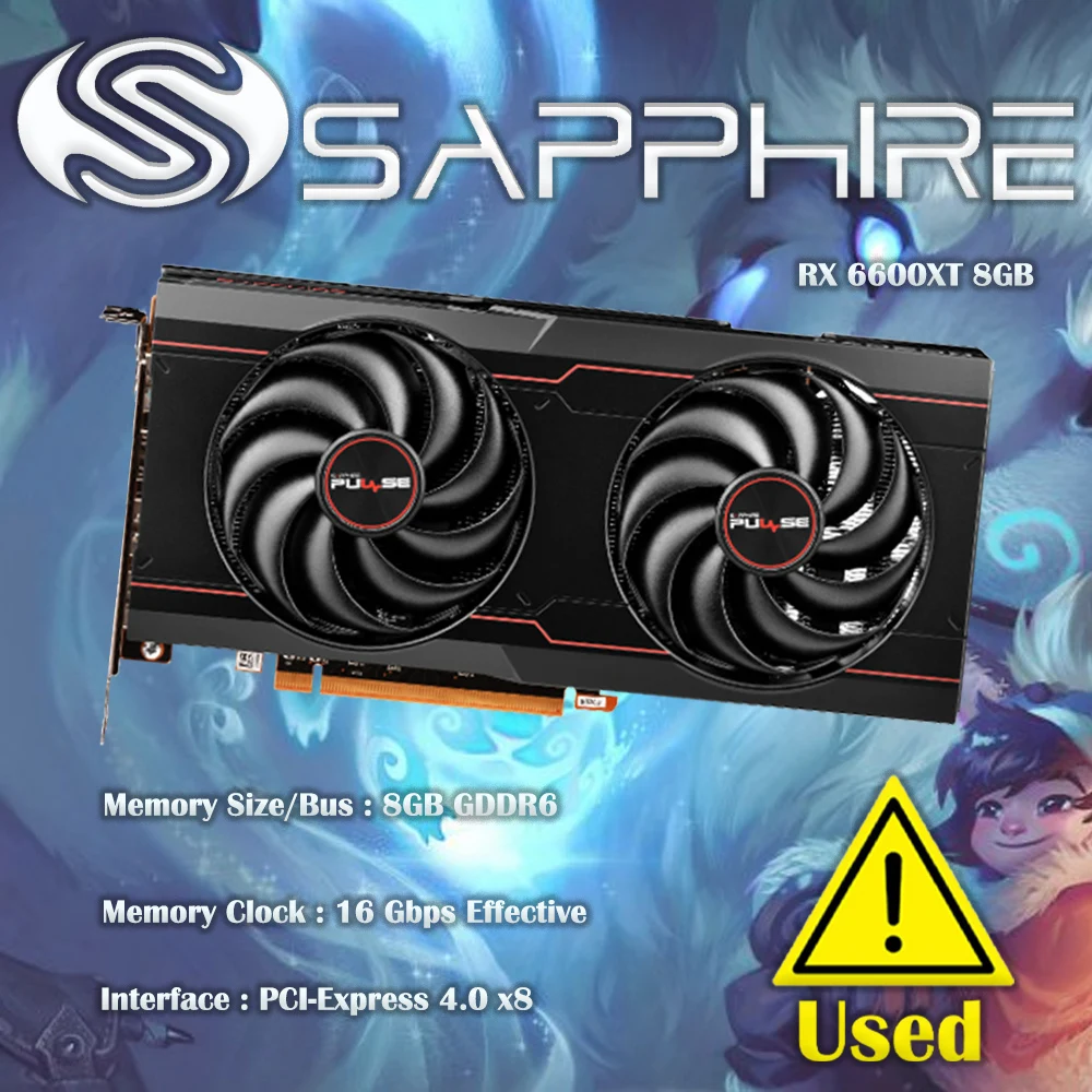 Sapphire Rx 6600Xt Scheda Video Da 8Gb Gpu Amd Radeon Rx6600 Schede Grafiche Gioco Per Computer Desktop Per Pc