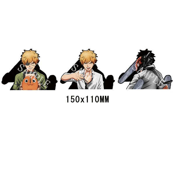 Anime Chainsaw Man Denji Motion Car Sticker Waterproof Decals for Suitcase,Laptop, Refrigerator, Wall,Etc Home Decor Gift