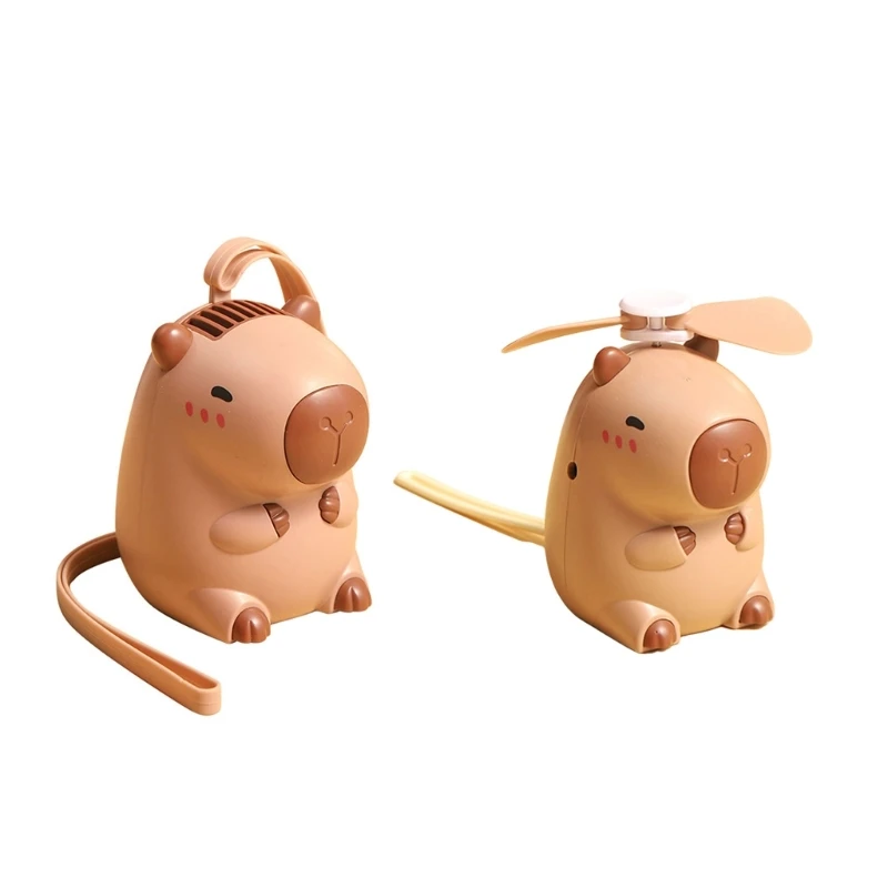 

Capybara Cooling Fan ABS Texture Perfect for Travel and Office Dropship