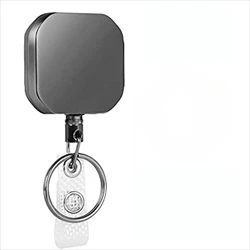 Retractable Key Chain Belt with Anti - Loss Easy - Pull Buckle (Square)