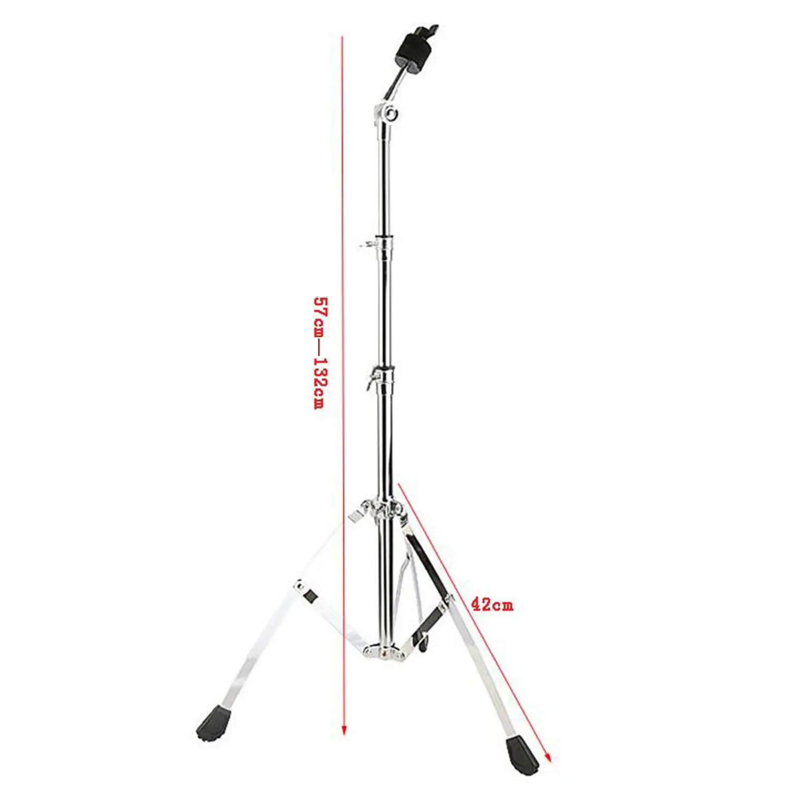 Metal Cymbal Stand Adjustable Stretchable Legs Triangle Bracket Cymbal Holder with Rubber Feet Musical Instrument Parts