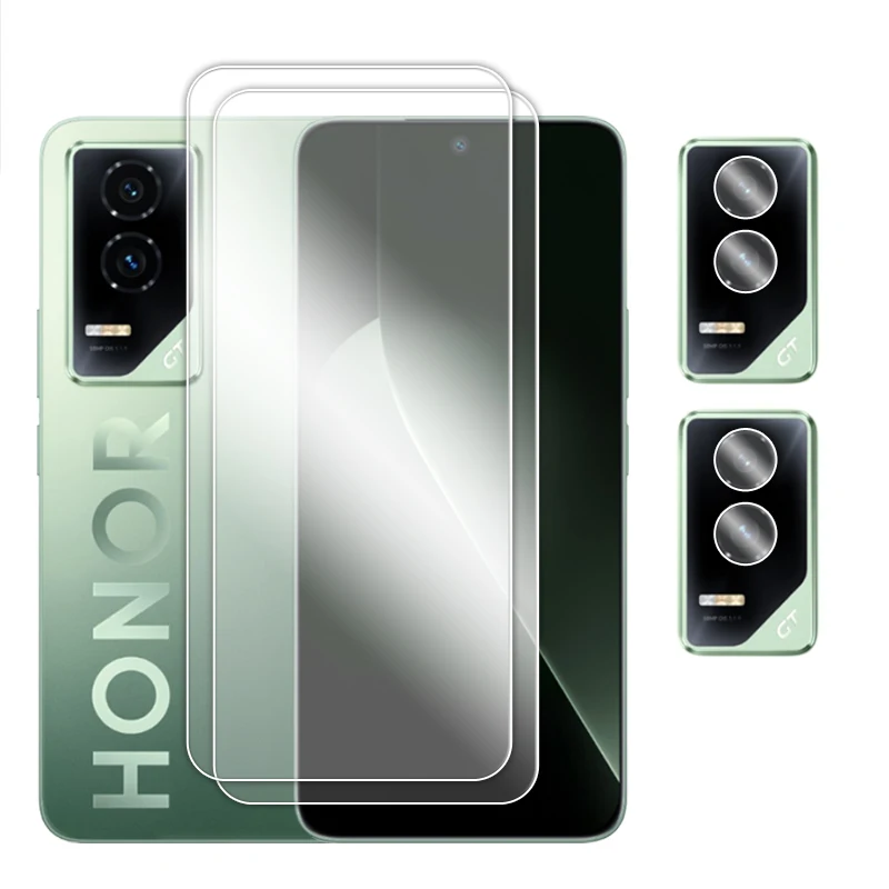 Clear Full Glue Tempered Glass Screen Protector with Lens Film