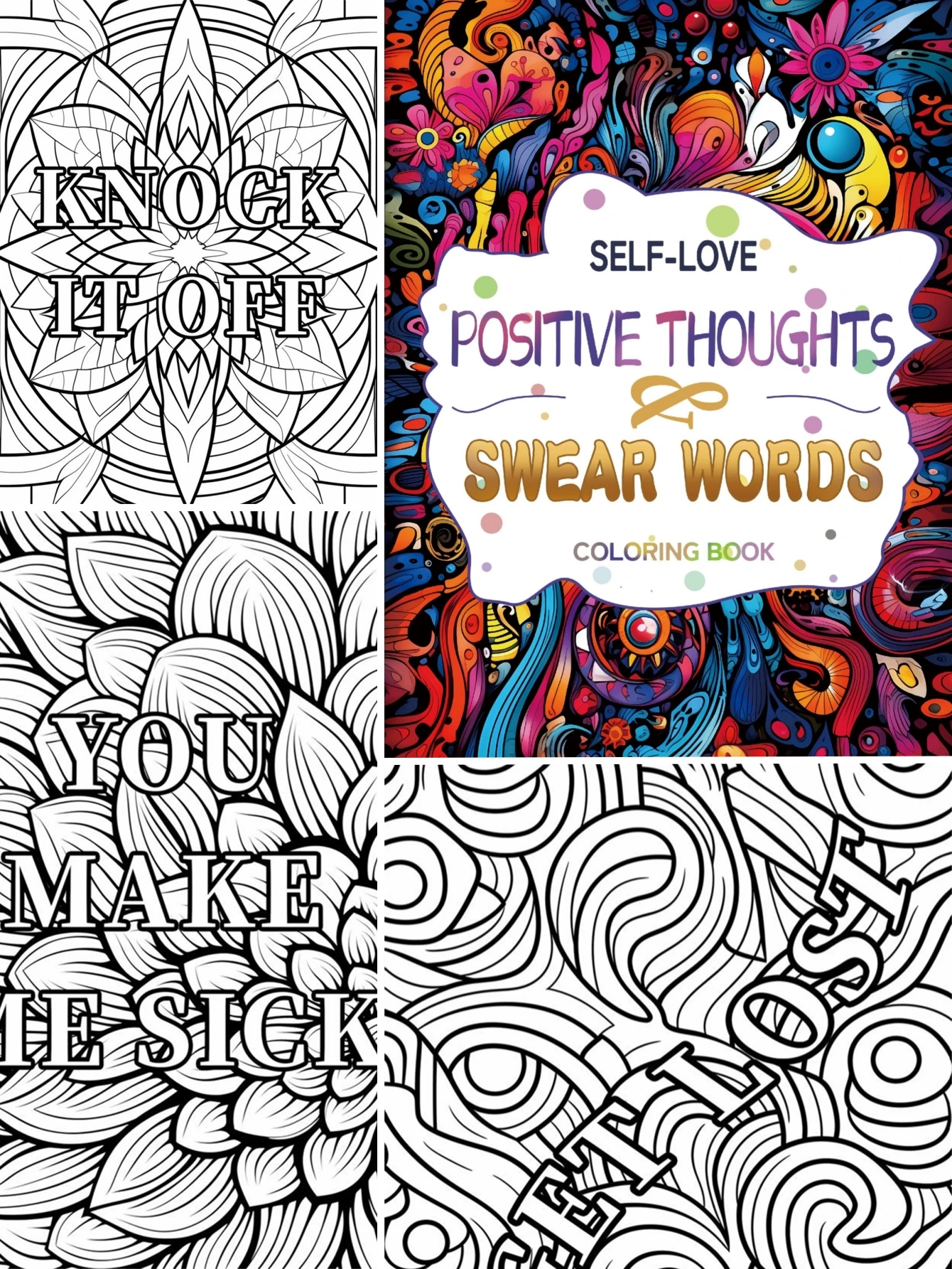 1pc Positive Thoughts Art Coloring Book Original Upgraded Paper Thickened 22 Pages Coloring Books Gift For Holiday Birthday 3