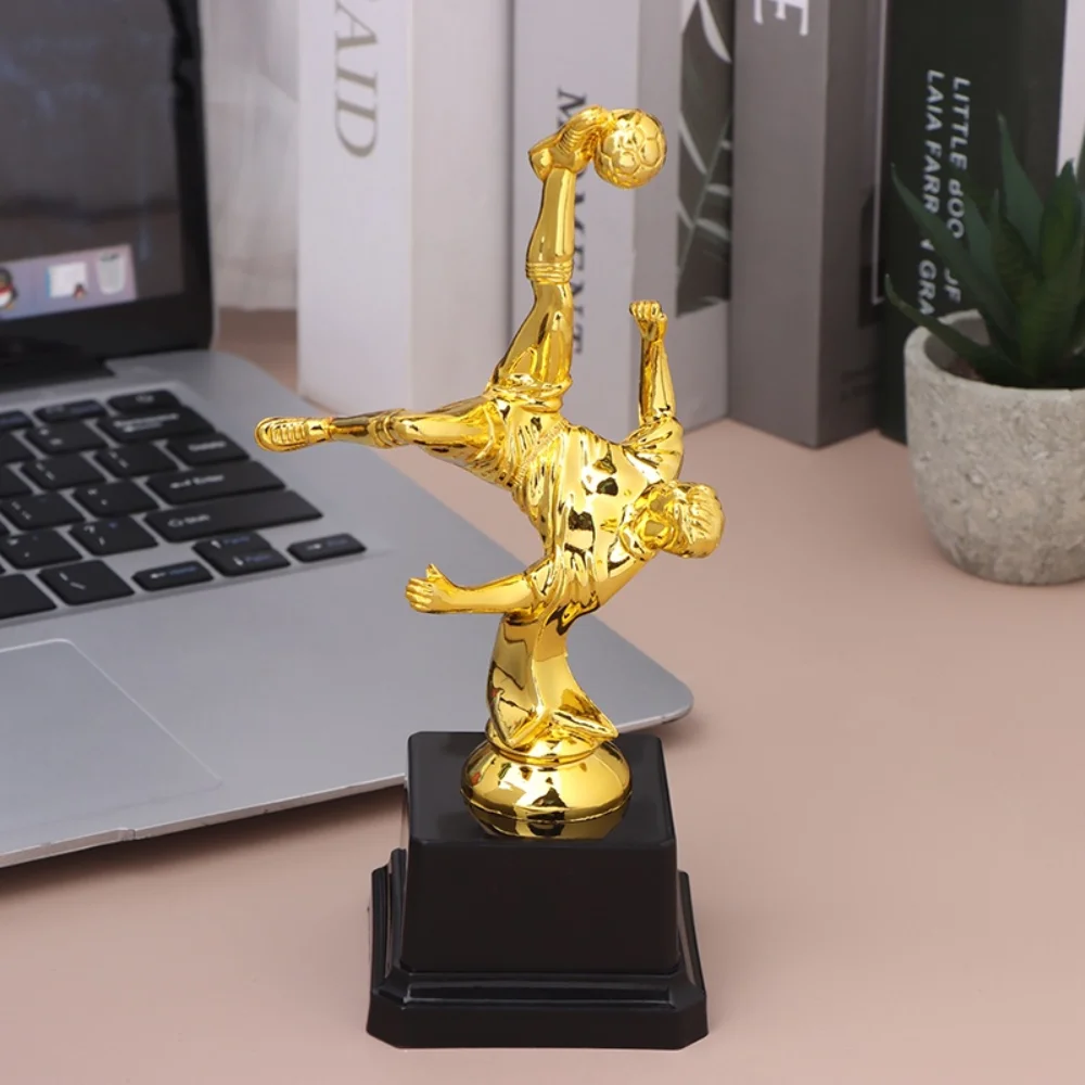Children's Gold Trophy Awards Football Plastic Model Craft Souvenirs Soccer School Rewarding Supply Small Prize Cup award medals,plastic trophy toys,football party toys