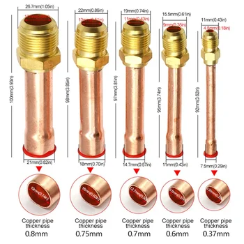 Copper Tube Brass Pipe Fitting Connector Adapeter 45 Degree For Air Conditioner 2/3/4/5/6 Points -20 To 120℃ Pipe Joint HVAC Too