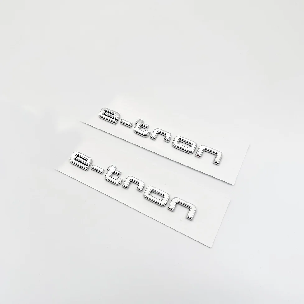 E tron 배지 자동차 스티커, 아우디 순수 전기 후면 마크, 아우디 e-tron 로고, 스포츠 수정 후면 변위 수리 데칼, 신제품