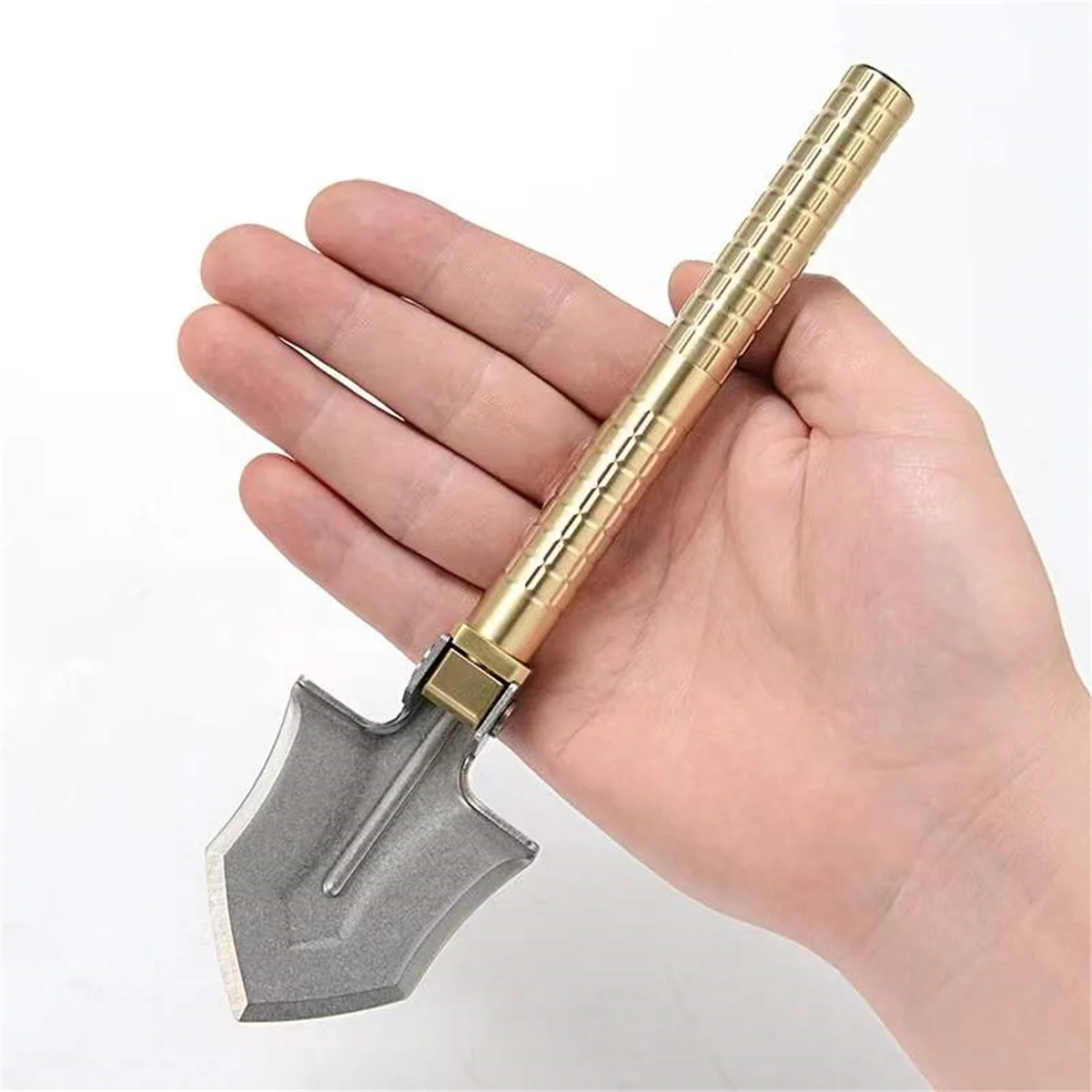 

Brass multifunctional Garden Small Shovel Outdoor Mini Hand Army Engineer Shovel With Knife Gardening Tools