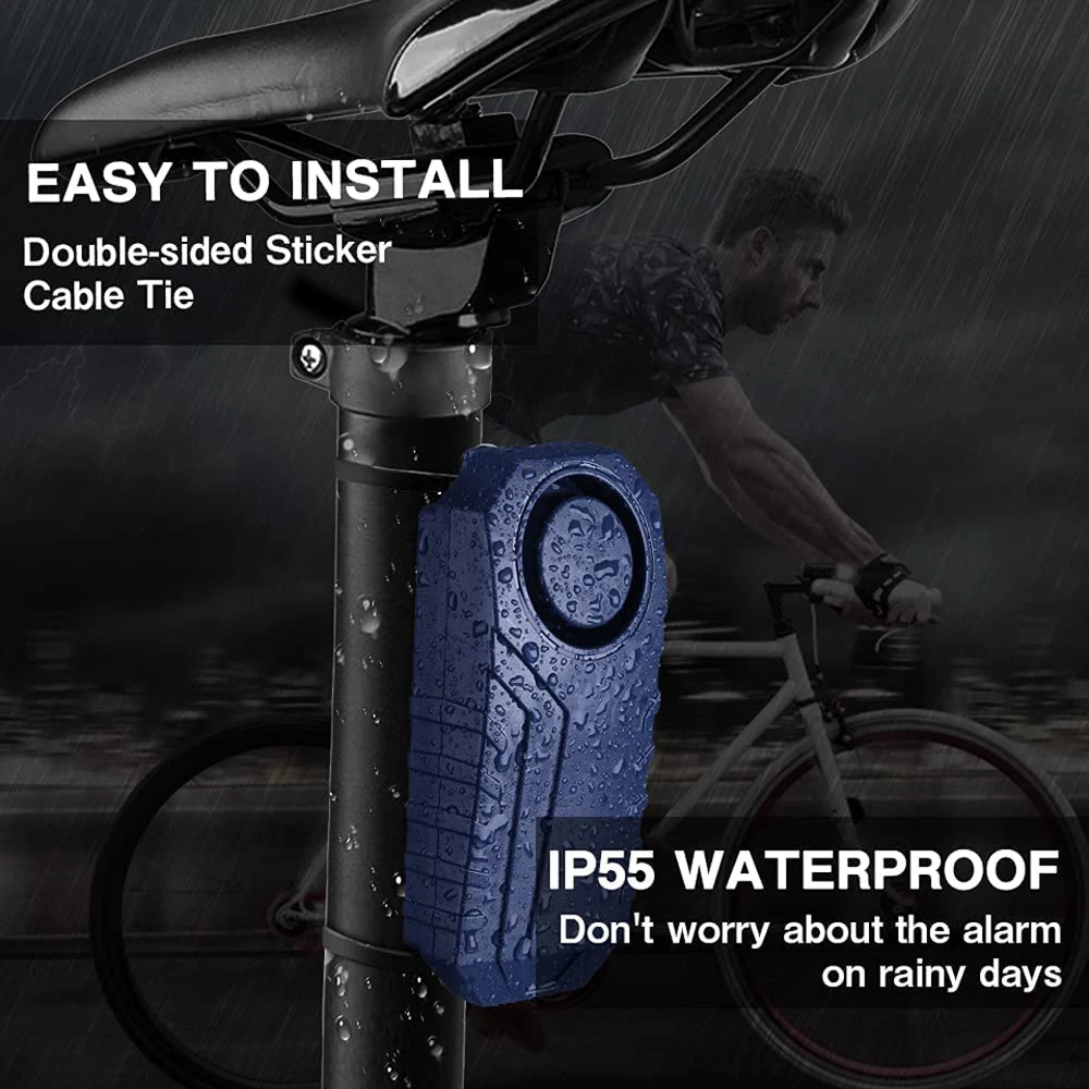 Elecpow Remote Control Bike Alarm Waterproof Motorcycle Electric Bicycle Security 113dB Anti Lost Vibration Warning Alarm Sensor