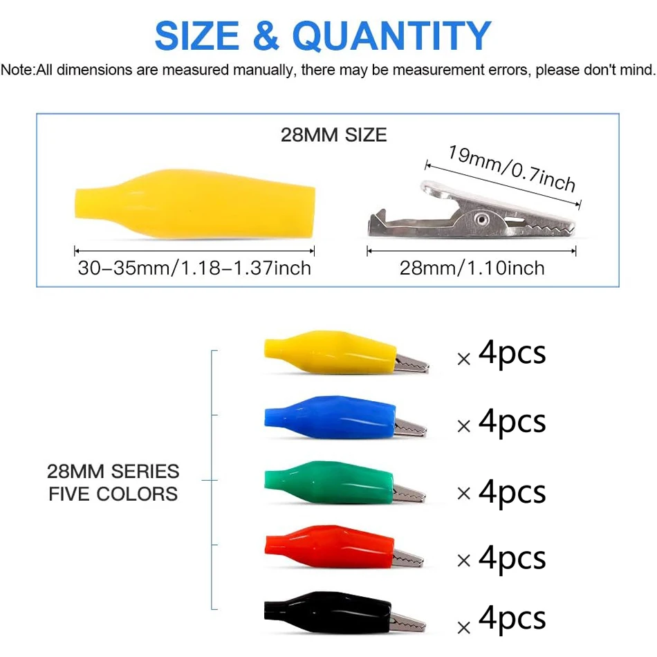 5 colors each 4 pcs
