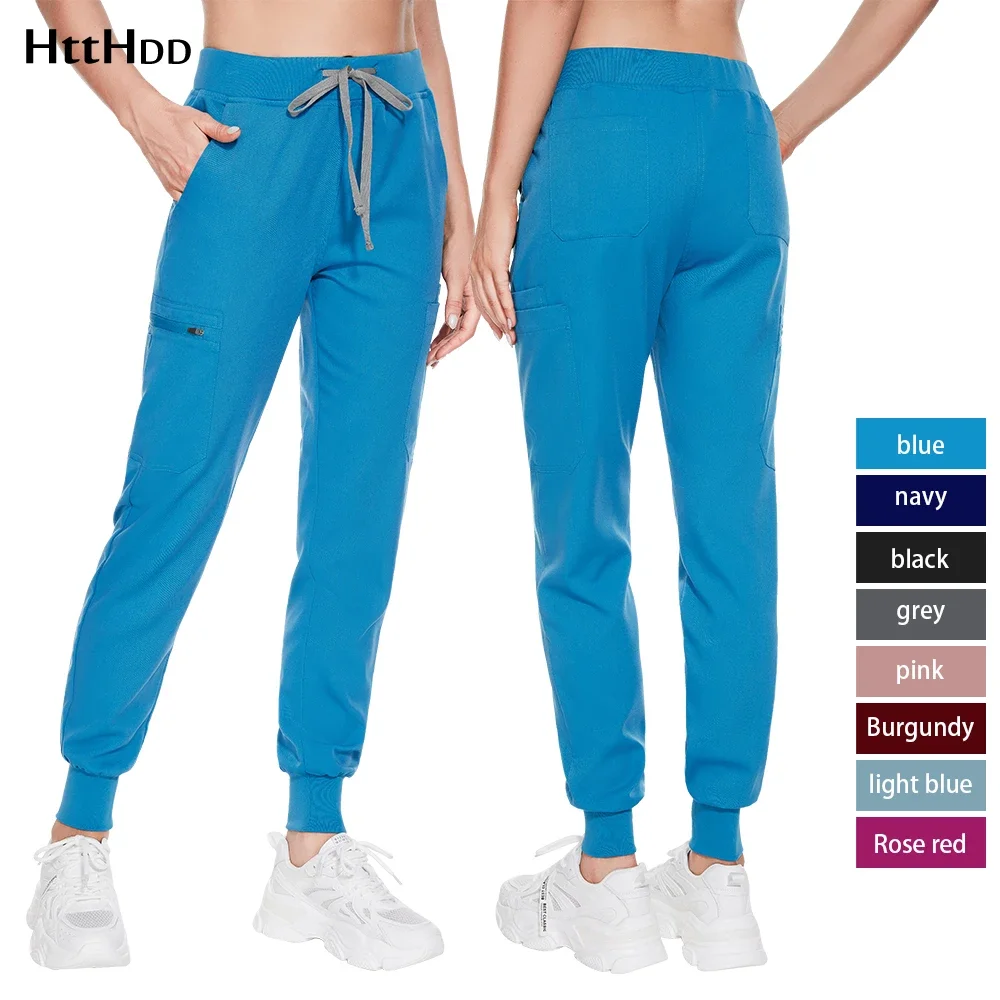 

Clinical Uniform Woman Nurse Scrubs Unisex Uniform Hospital Nursing Pants Doctor Medical Clothing High Quality Stretch Pants Men