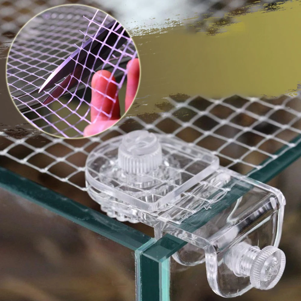 Adjustable anti-jumping net cuttable fish tank anti escape net cover marine accessories for fish tank aquarium accessories