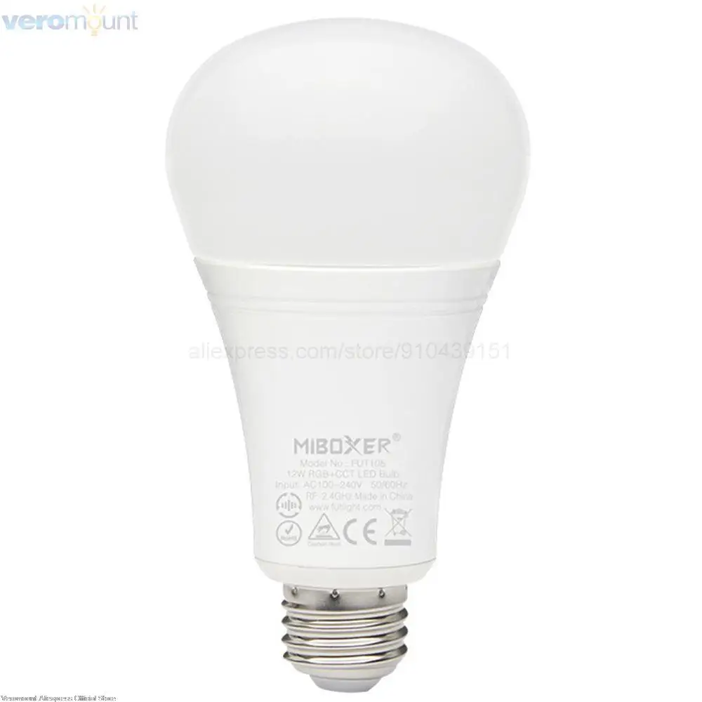 MiBoxer 4W 5W 6W 9W 12W LED Bulb GU10 E27 Led Light Smart 2.4G RF Wireless Remote Control RGBCCT LED Lamp Support WiFi APP Voice