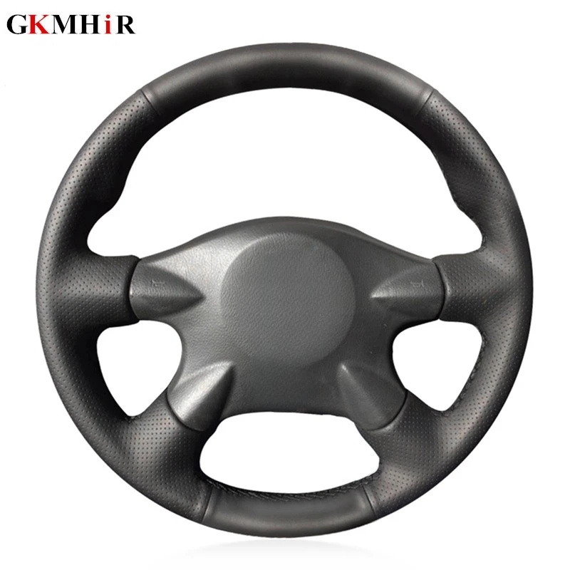 Nero Artificiale Volante In Pelle Copertura Della Ruota Di Copertura Per Nissan Almera (N16) X-Trail (T30) Primera (P12) Terrano 2 Pathfinder Paladin
