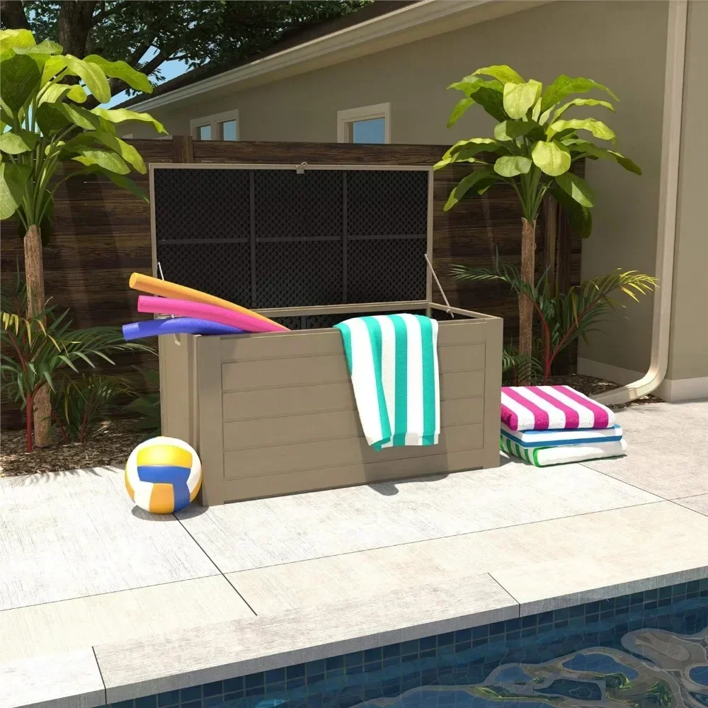 

Extra Large, 180 Gallons, Tan Deck Storage Box
