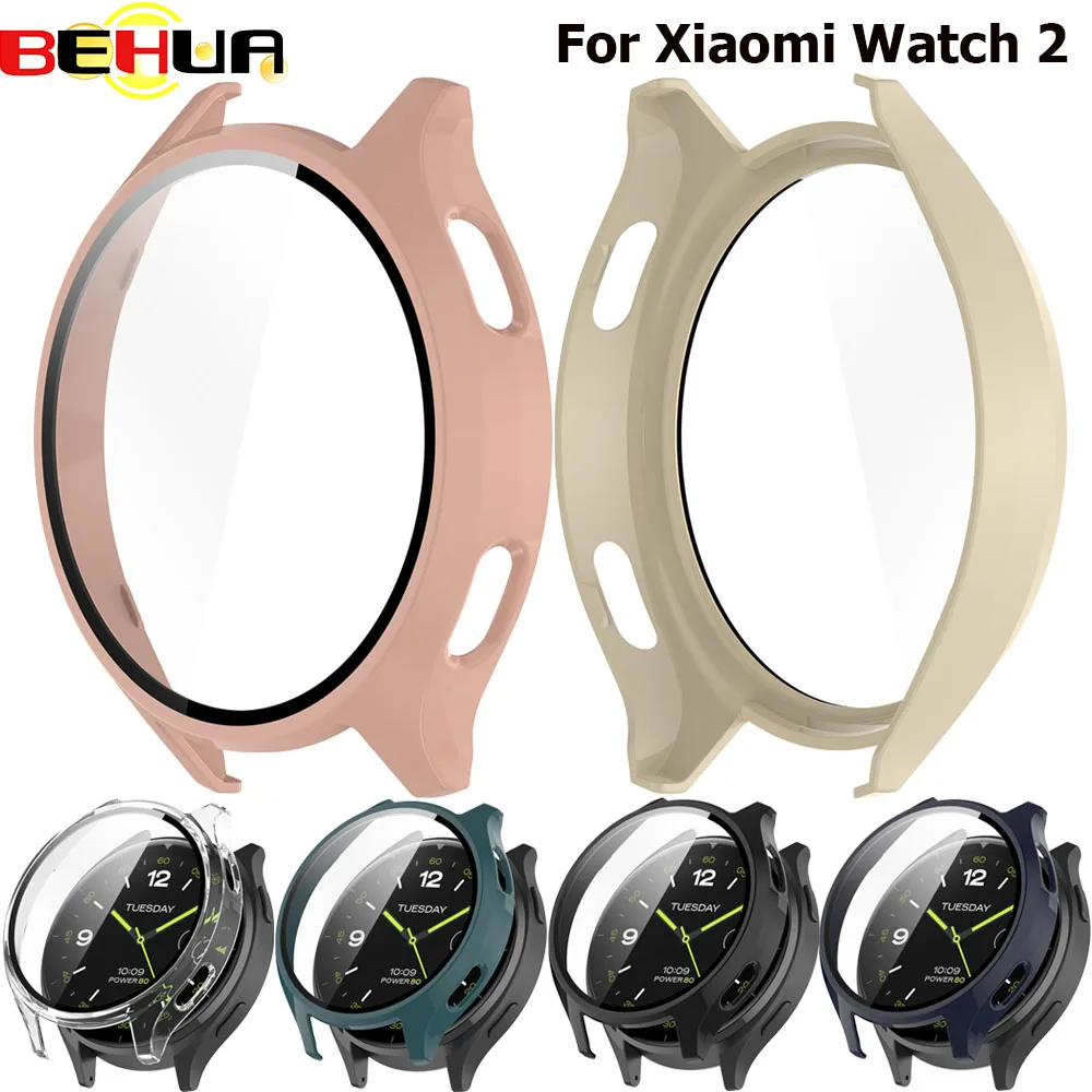 BEHUA Durable Screen Protector Cover with Tempered Glass for Smartwatches - Enhanced Protection Case