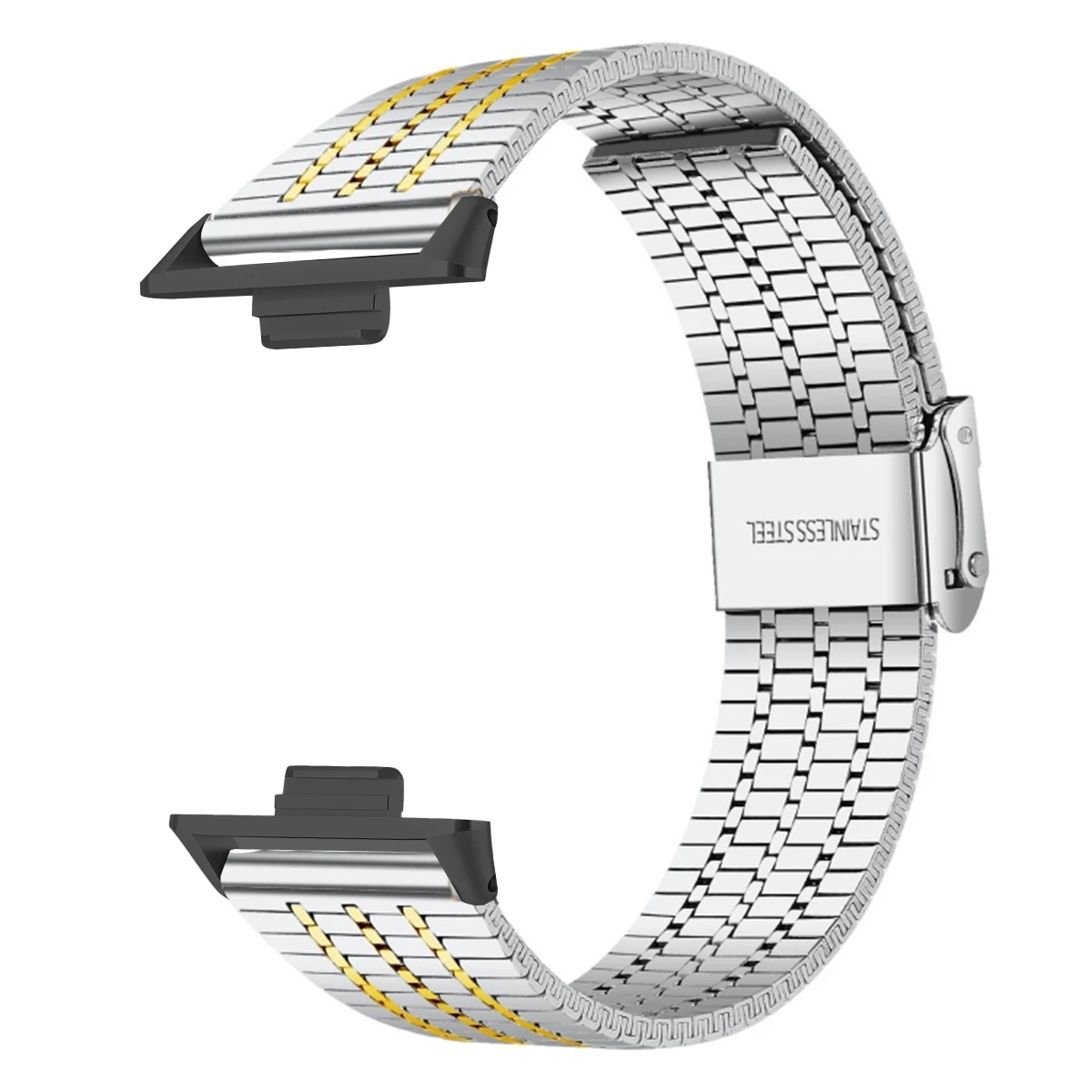 Premium Stainless Steel Bracelet Strap for Smartwatches - Sleek Metal Design Wristband