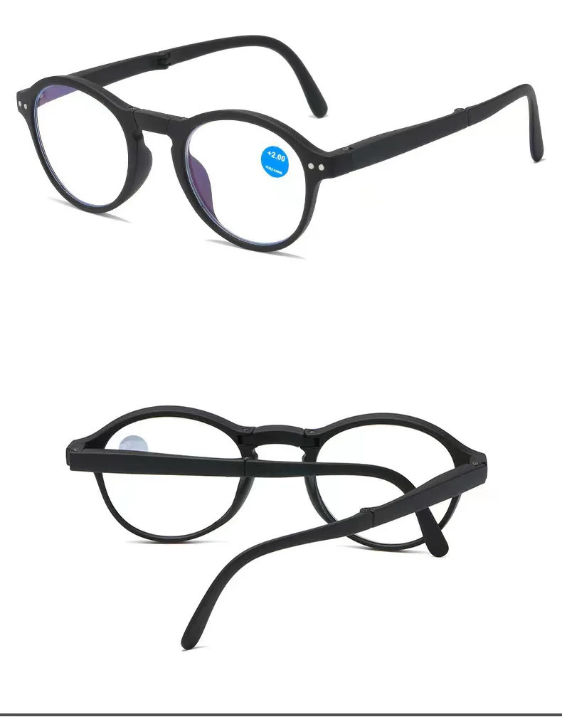 Klappbare Lesebrille im neuen Modestil für Männer und Frauen, Anti-Blaulicht-Lesebrille für ältere Menschen 185 – Detail 9
