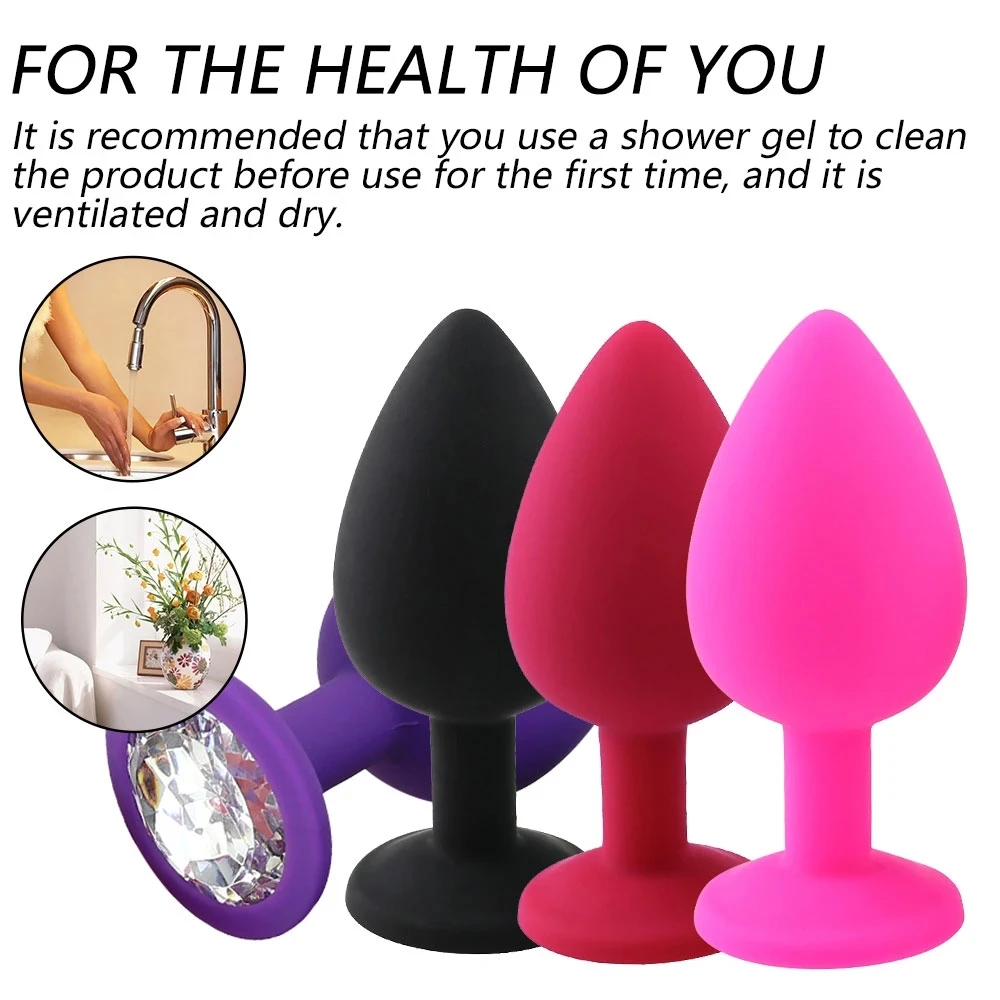 Anal Butt Plug Soft Silicone Prostate Massager For Couples_voghion.com