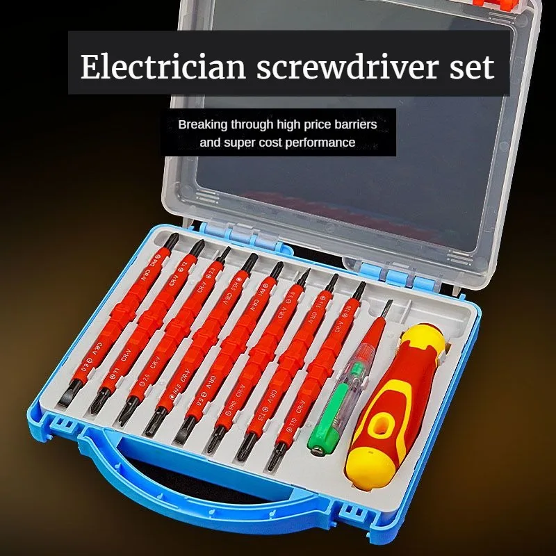 

8/10PCS Insulated Screwdriver Set Electrician Driver Maintenance Combination Tool Strong Magnetic Electrician Repair Tools Kit