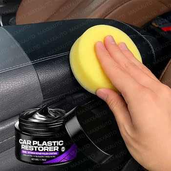 Car Plastic Restorer – Back to Black Gloss Coating | Interior & Exterior Trim, Leather & Panel Renewal Polish Agent 1