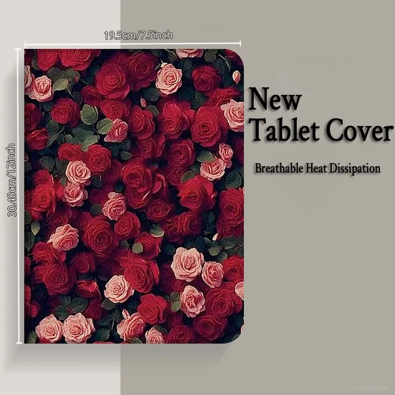 Elegant Rose Flower Art Tablet Case
