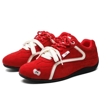 Moda tacco piatto nodo a farfalla scarpe unisex amanti casual Trsiners pista sneakers di colore misto scarpa sportiva femminile 1