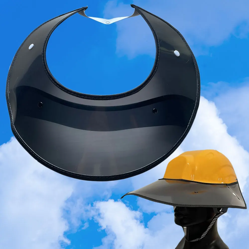 Safety Helmet Sun Shade for Summer Full Brim Safety Helmet Cap Sun Shade Visor Film Shield Hard
