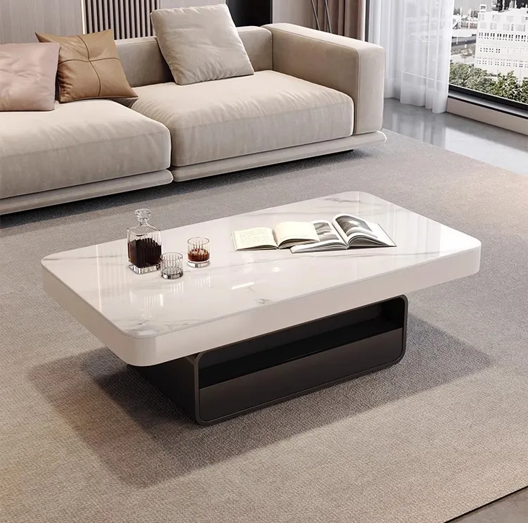 Designer Nordic Coffee Table Industrial Modern Bedroom Simple Coffee Table Minimalist Space Saving Metal Meubles Home Furniture