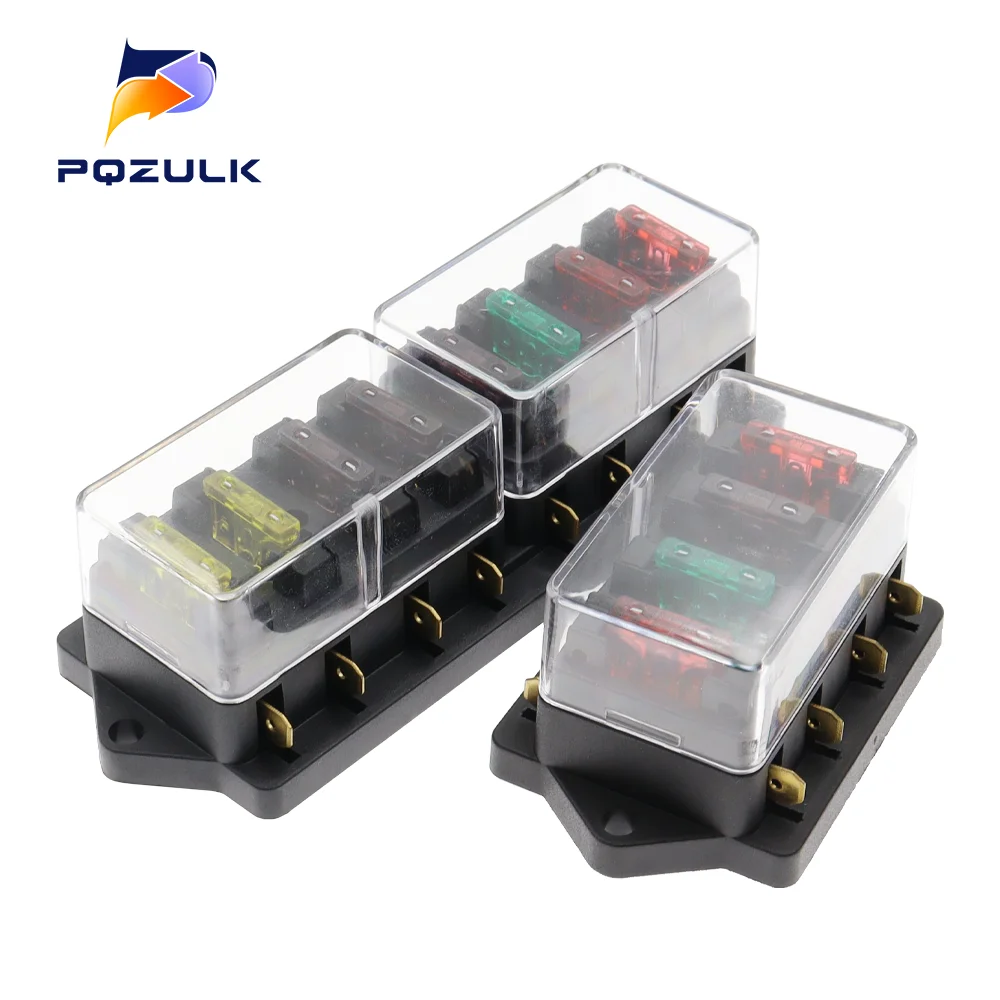 Car fuse holder 4/6/8/10/12 Way Circuit Standard ATO Blade Fuse Box Block 12V/24V For 22mm Handlebar Motorcycles E-Bikes