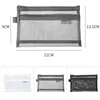 Simple Transparent Mesh Pencil Case Storage Student Pencil Bag Large Capacity Pouches Stationery Cosmetic Bags 5