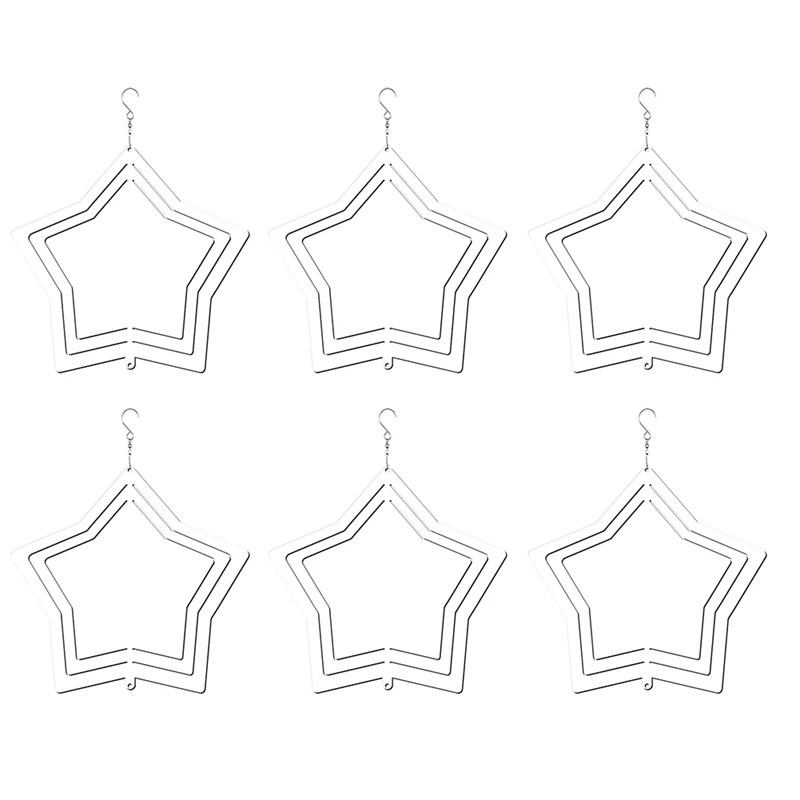 

6Pack 10 Inch Christmas Wind Spinner Blanks Christmas Gift For Christmas Day Garden Decoration