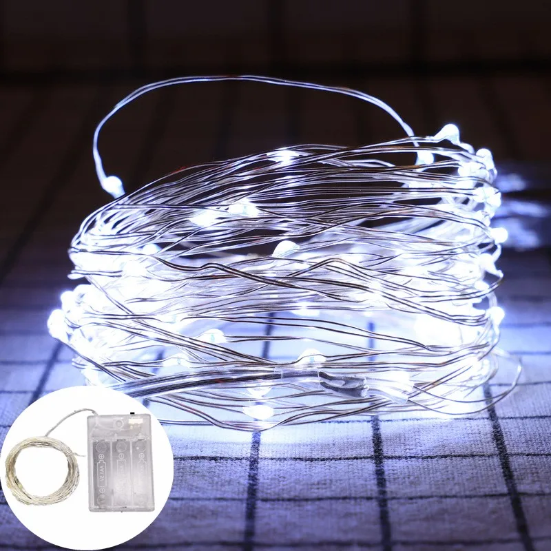 

5/10M LED Fairy Light Holiday Lighting Copper Wire Lamp AA Battery Operated Christmas Tree Lamp Strings Wedding Party Decoration