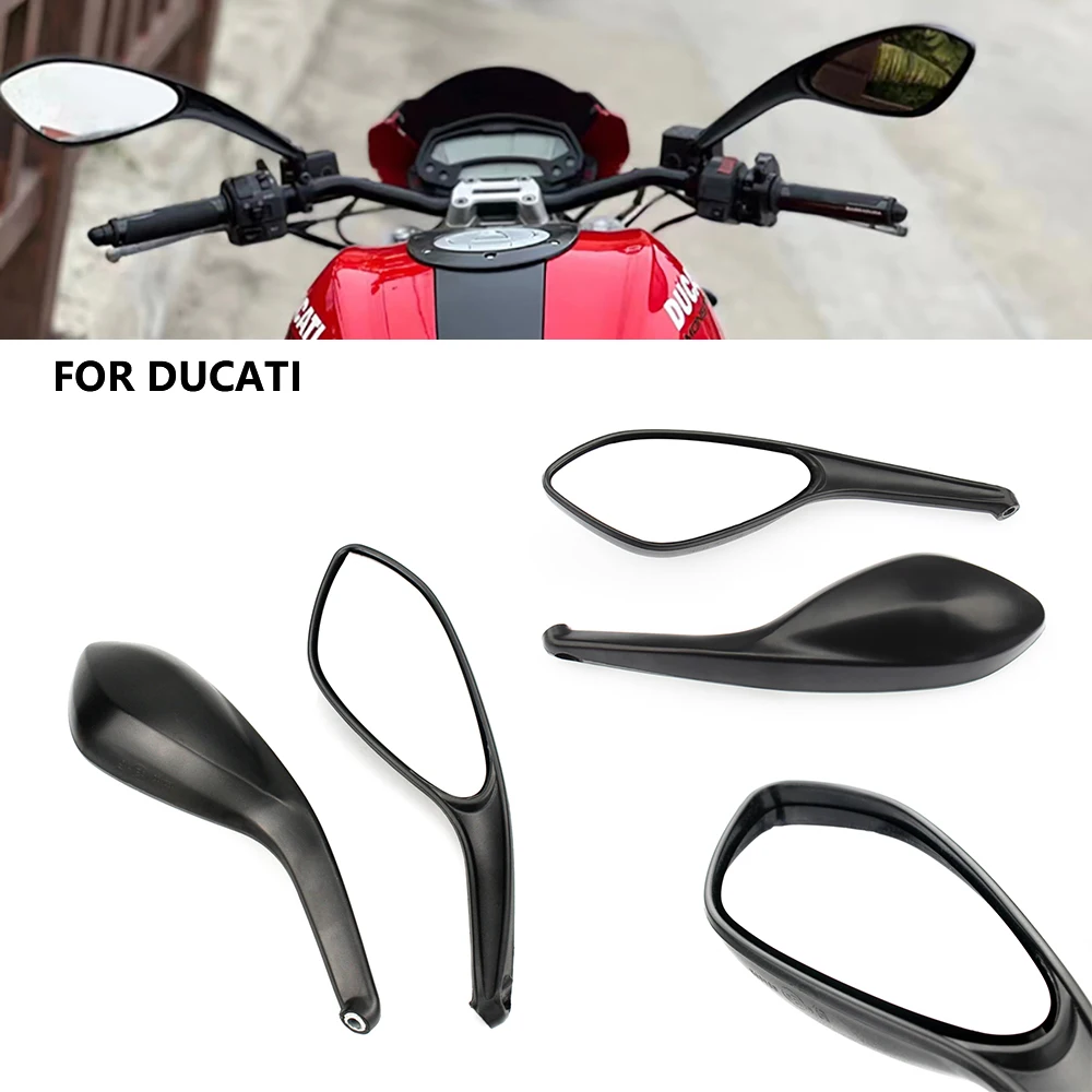 

Pair Motorcycle Rear Side View Mirrors for DUCATI Monster 696 795 796 1100 Black Left Right Motorcycle Accessories Rear Mirrors