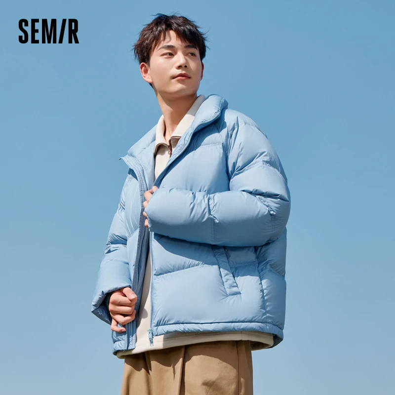 Semir Down Jacket Men Winter Three-Proof Solid Color Versatile Bread Jacket down jacket,mens jacket