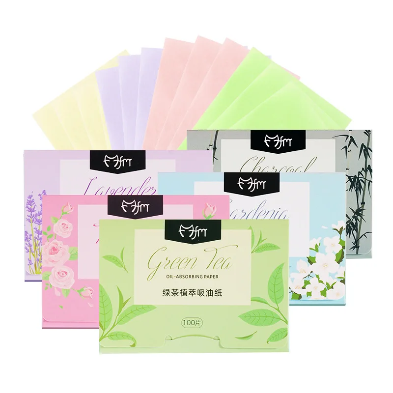 100pcs Facial Absorbent Paper Face Wipes Matcha Anti-grease Paper Oil Absorbing Sheets Cosmetics Makeup Facial Cleaning Tools 4 pcs knife cleaning set drawing tools for artists kneaded eraser painting erasers blenders stump sketch wipes kneading