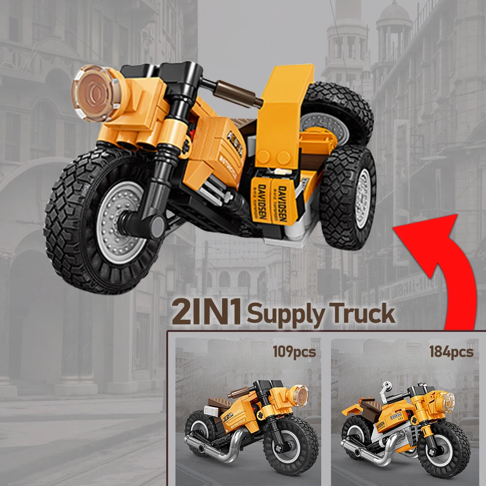 Deluxe Electric Bicycle Scooter Building Block Set - Adorable & Educational Construction Toy