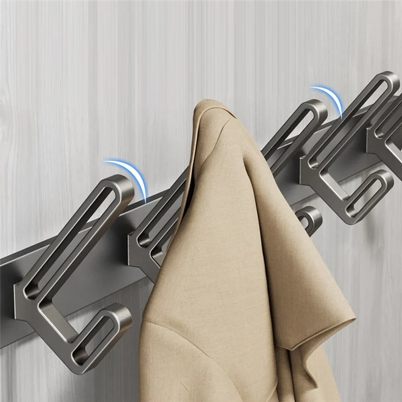Wall Hook Without Drill Hook Clothes Bathroom Toilet Space Aluminum Wall Door Hook-Y78A