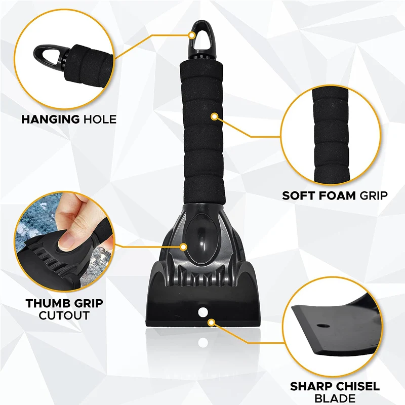 Car Windshield Ice Scraper Mitt Waterproof Snow Shovel Brush With Warm Gloves Scratch-Free Snow Removal Tools for Car Cleaning windshield shovel snow shovel car snow brush snow ice scraper