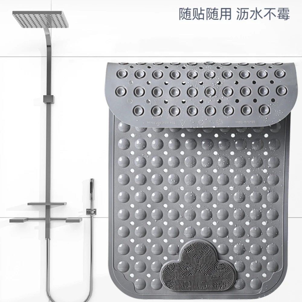 욕실 매트, PVC 안전 욕실 미끄럼 방지 매트, 직사각형 부드러운 샤워 욕조 패드, 마사지 깔개, 발 브러시 목욕 카펫