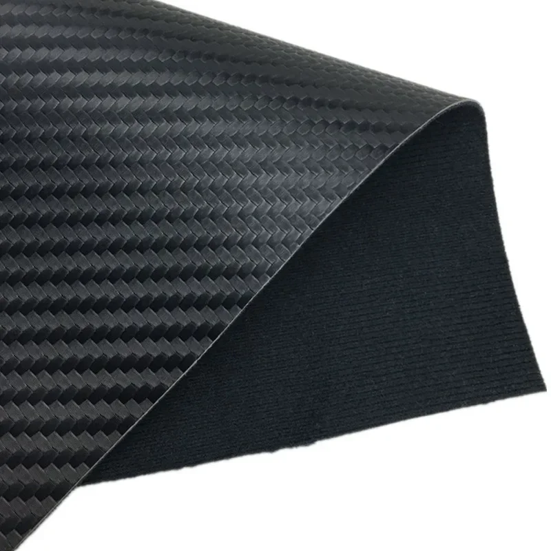 Car Interior Carbon Fiber Leather Elastic Back Adhesive Self-Adhesive Skin Car Door Threshold Strip Anti-Kick Bumper Guard