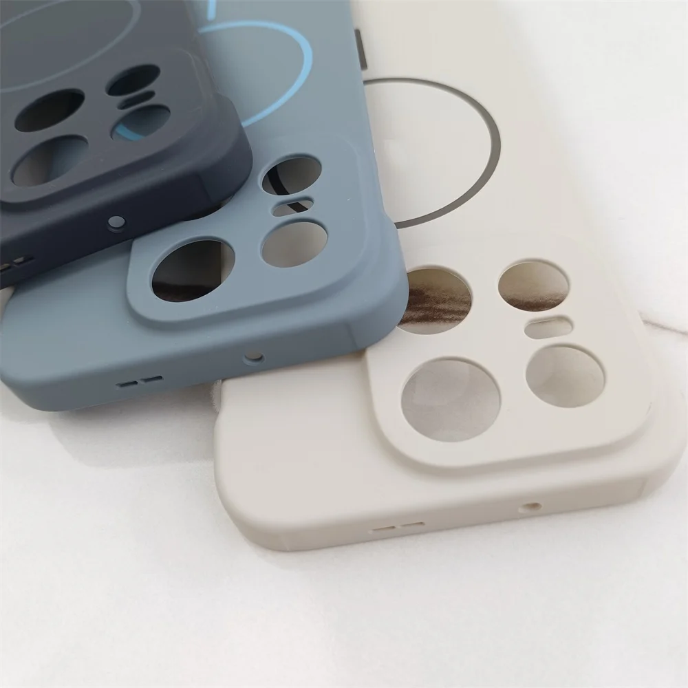 Luxury Matte Slim Frameless Magnetic Phone Case - Compatible with Wireless Charging, Hard Cover Design